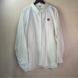 UG Apparel Women’s Auburn Tigers Long Aleeve White Button-Up Shirt Size 3X